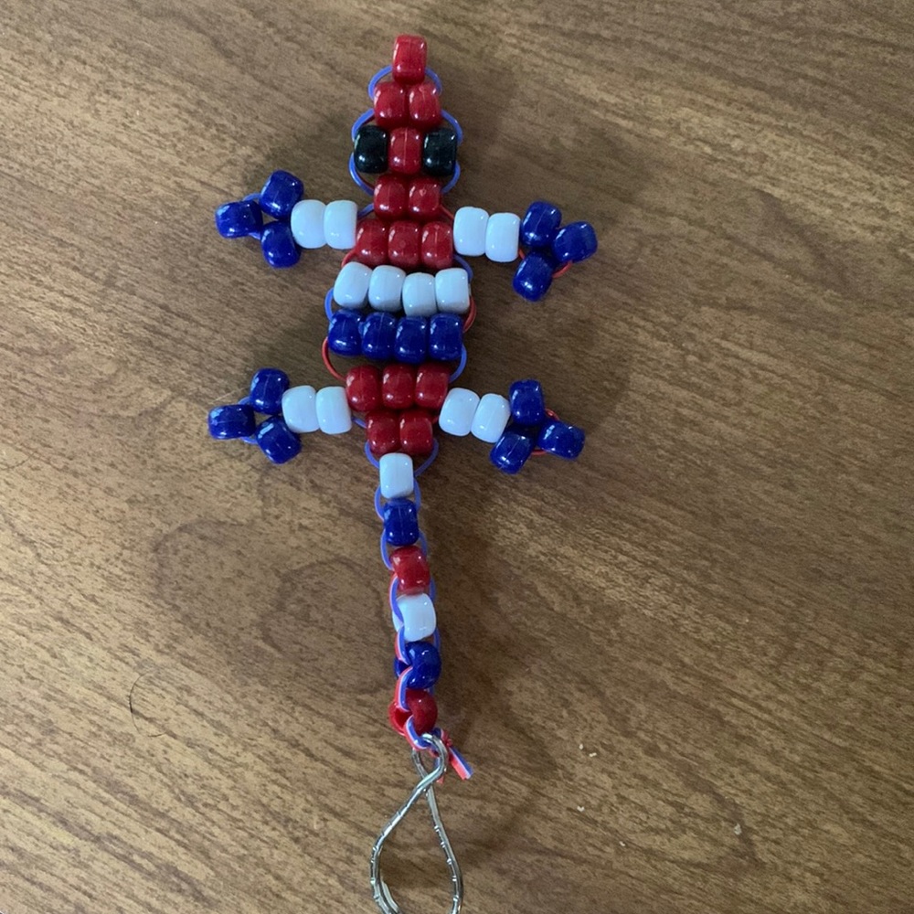 Beaded Lizard Key Chain